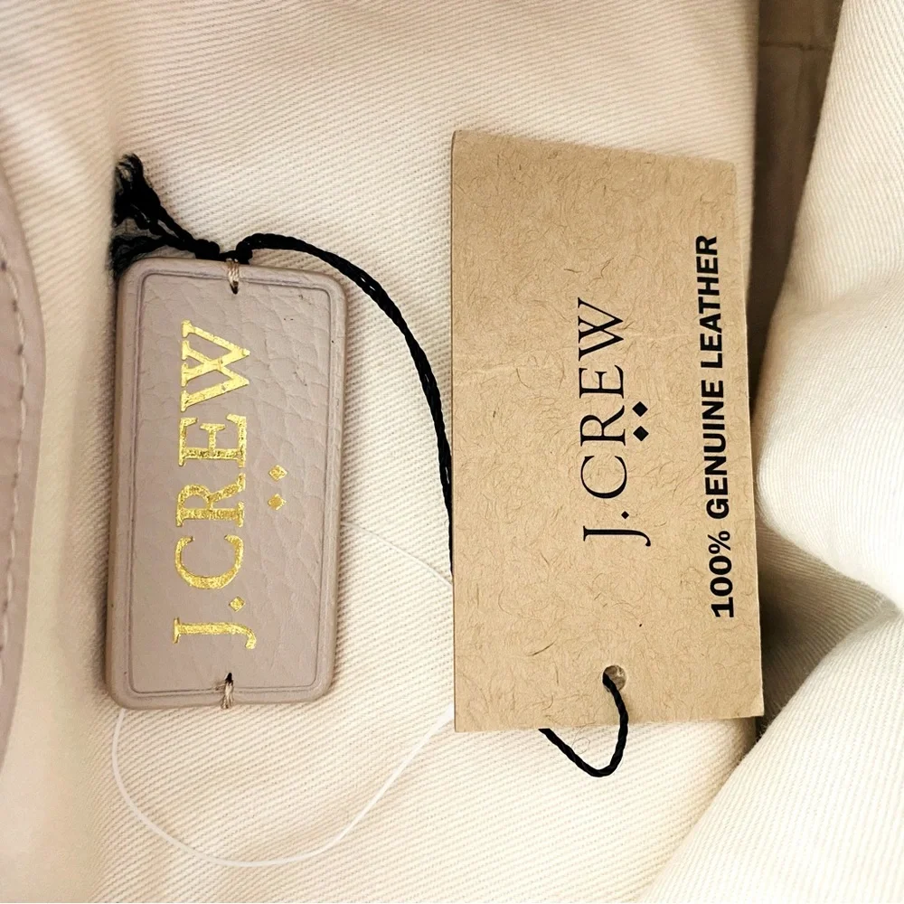 NEW J.Crew Factory Leather Bucket Bag with Tassels - Picture 7 of 9